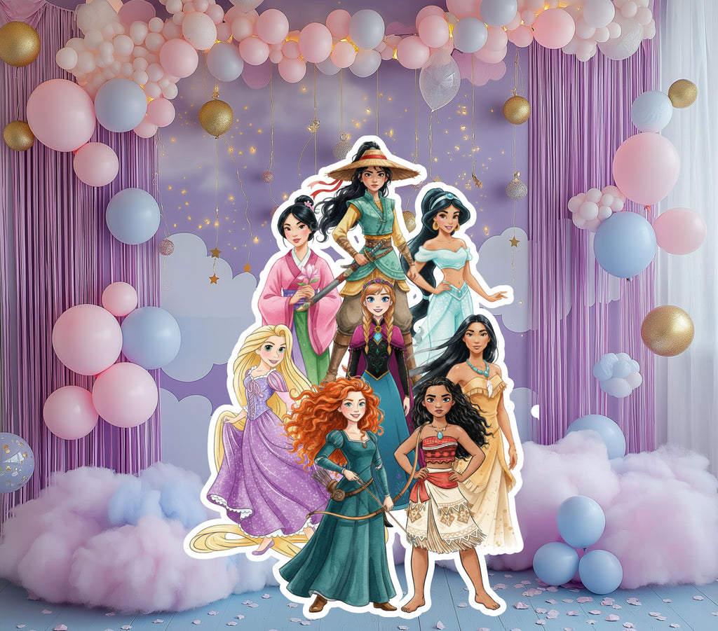 Princess Birthday Cutouts | Personalized Princess Party Decorations