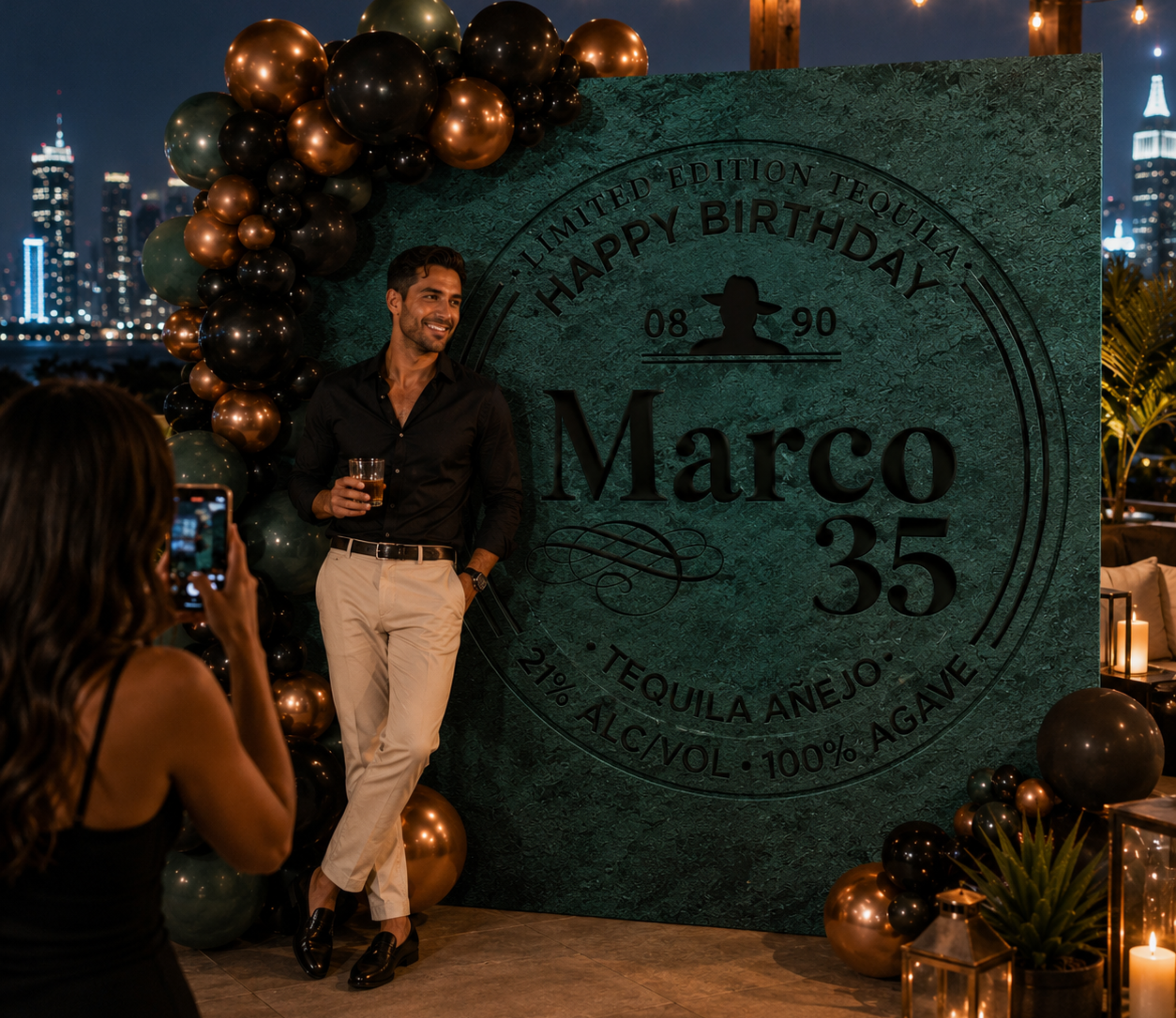 Personalized Tequila Bar Sign | Custom Birthday Party Decor Mexican Fiesta Welcome Sign & Liquor Theme Decoration