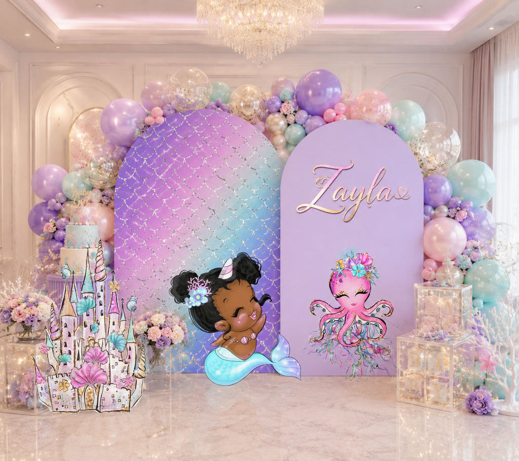 Sweet Little Mermaid First Birthday Decorations | Personalized Little Mermaid Party Decorations