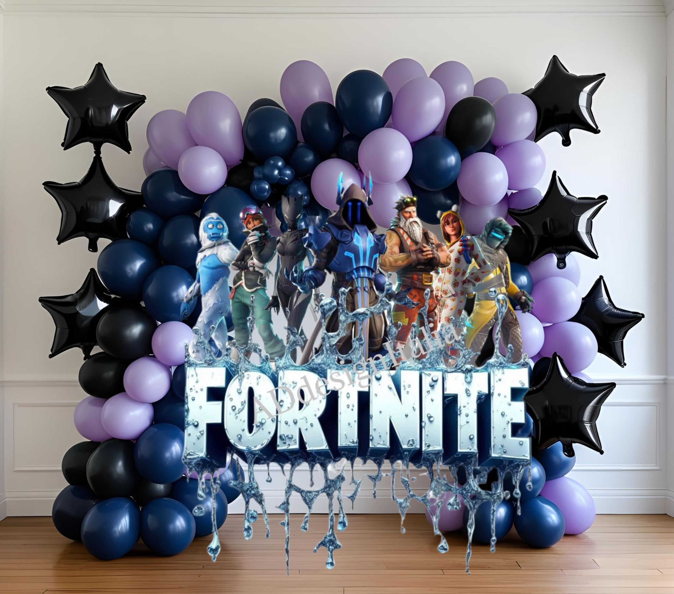 Personalized Battle Game Birthday Backdrop & Cutouts | Gamer Party Decorations
