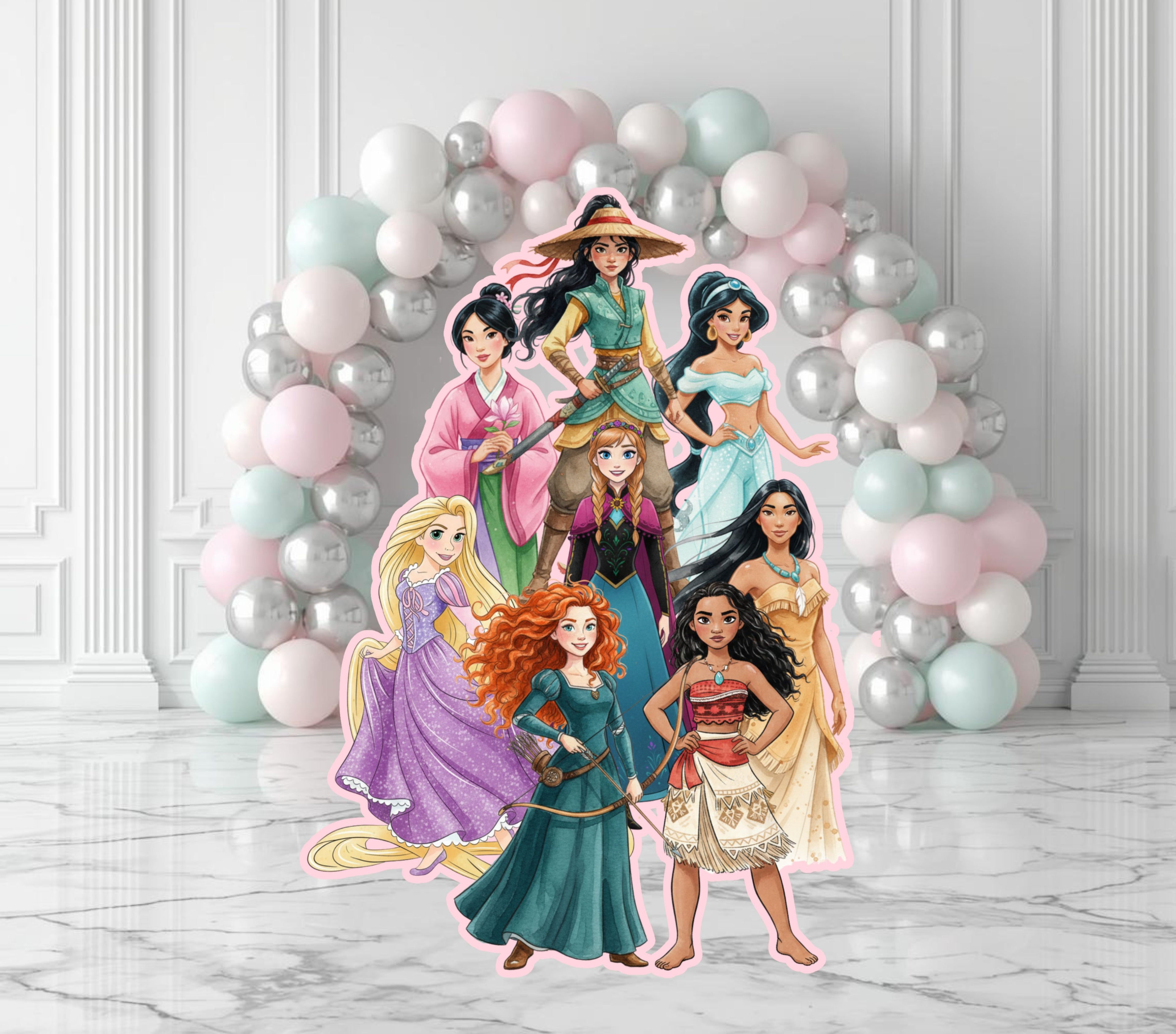 Princess Birthday Cutouts | Personalized Princess Party Decorations