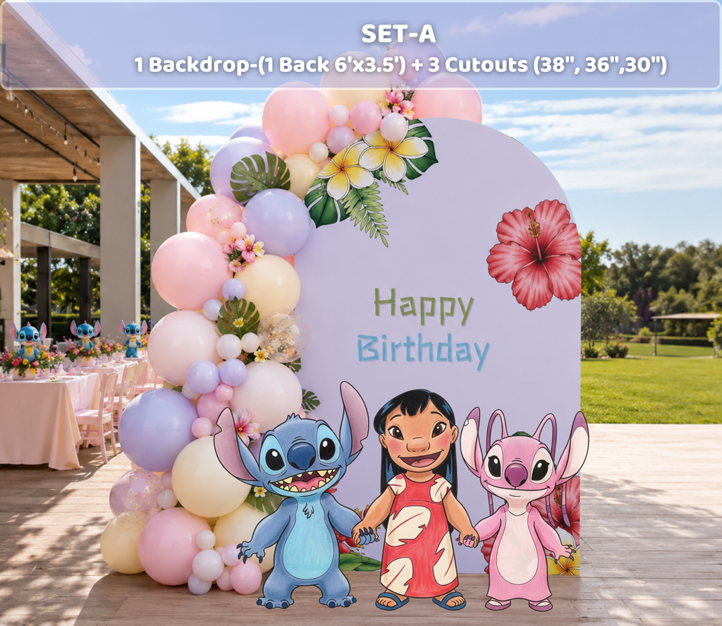 Tropical Birthday Party Backdrop | Custom Hawaiian Cutouts