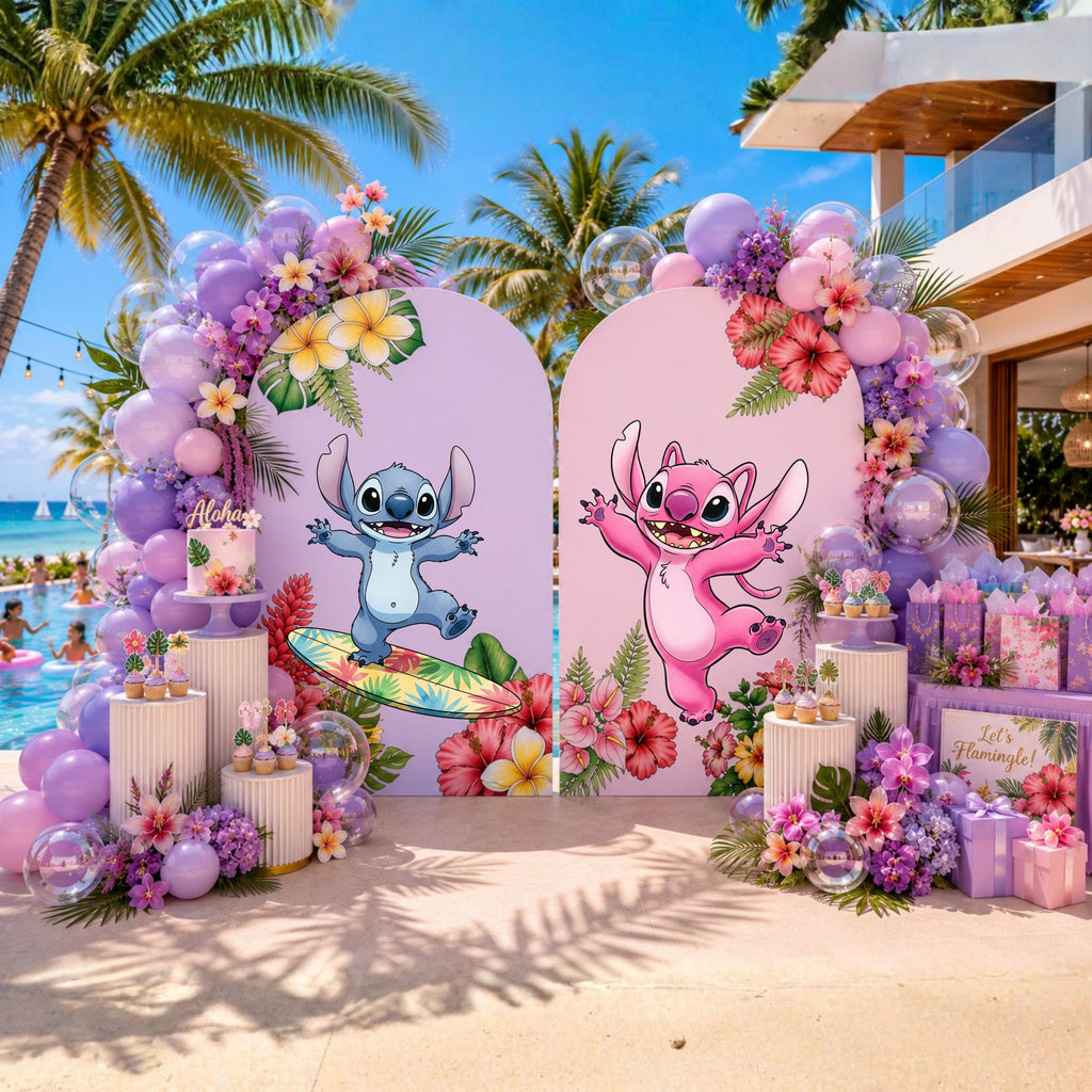 Tropical Birthday Party Backdrop | Custom Hawaiian Cutouts