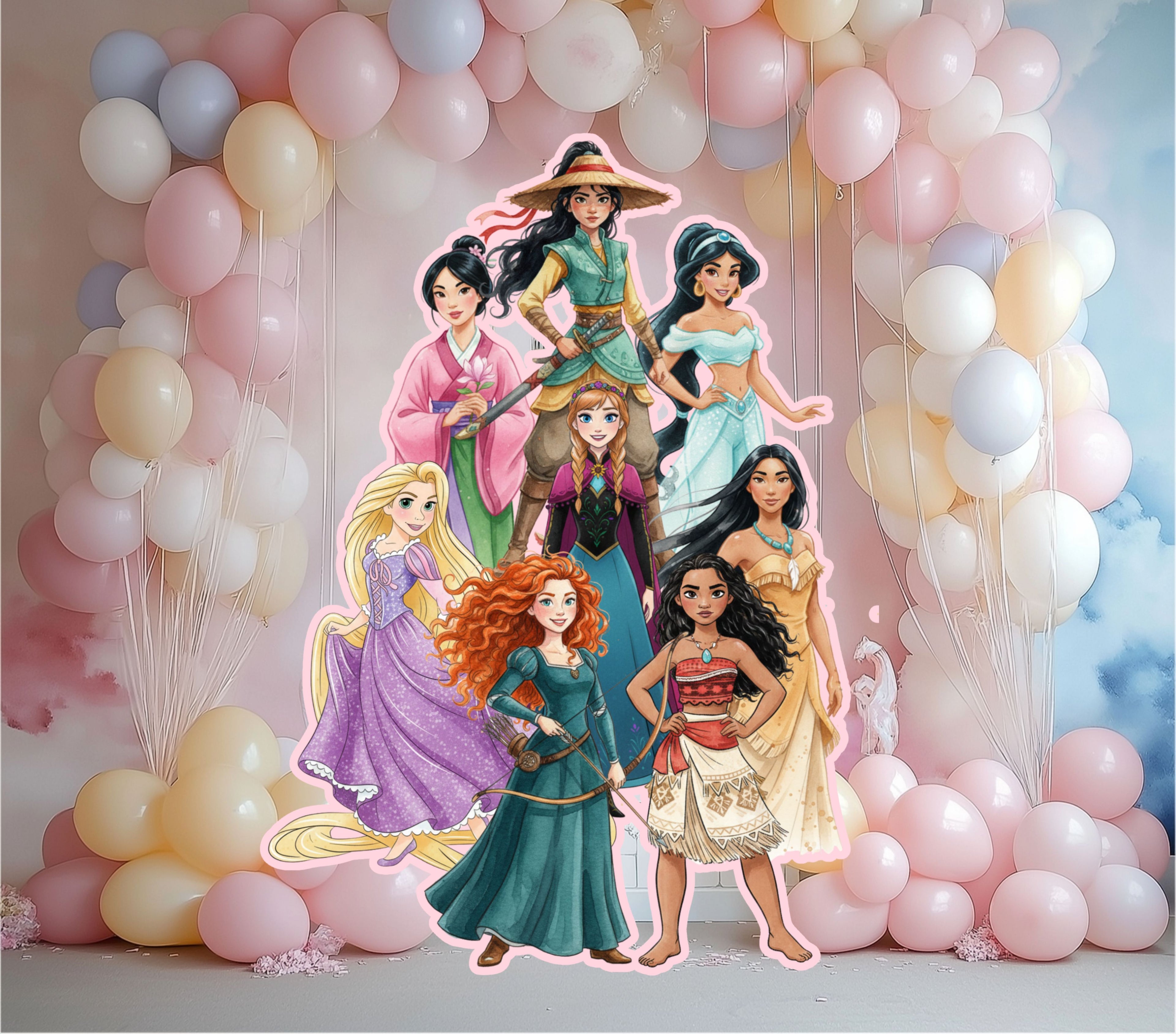 Princess Birthday Cutouts | Personalized Princess Party Decorations