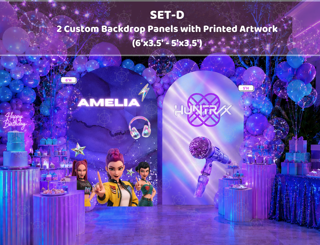 Teen Idol Concert Party Backdrop & Standee Cutouts | Personalized Birthday Decorations