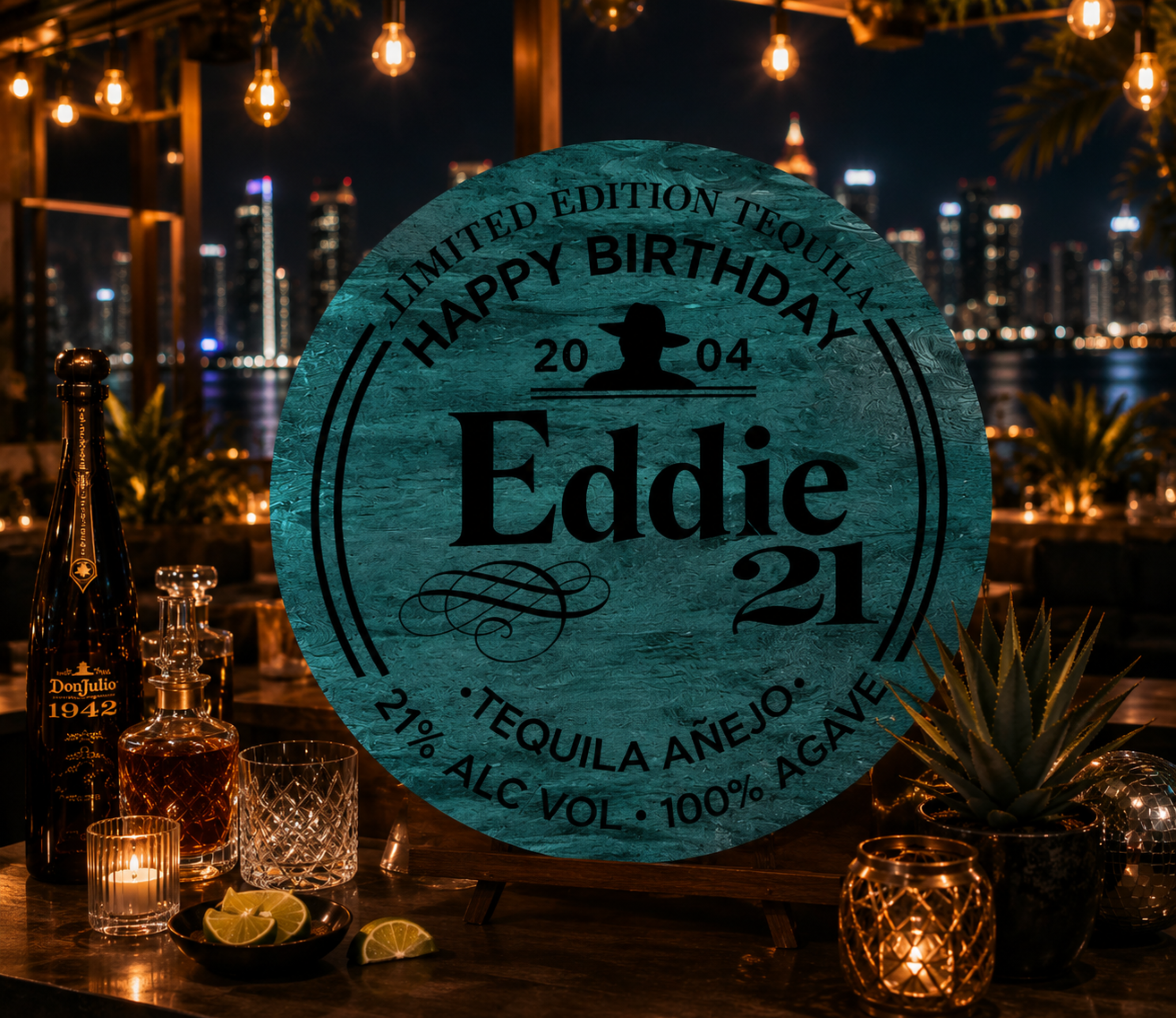 Personalized Tequila Bar Sign | Custom Birthday Party Decor Mexican Fiesta Welcome Sign & Liquor Theme Decoration