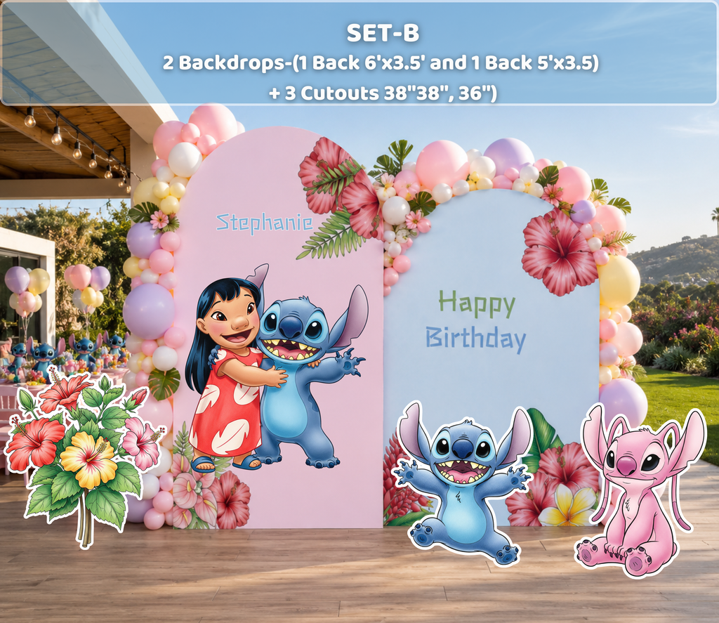 Tropical Birthday Party Backdrop | Custom Hawaiian Cutouts