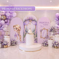 Custom Princess Party Backdrop Long Hair Princess Decoration