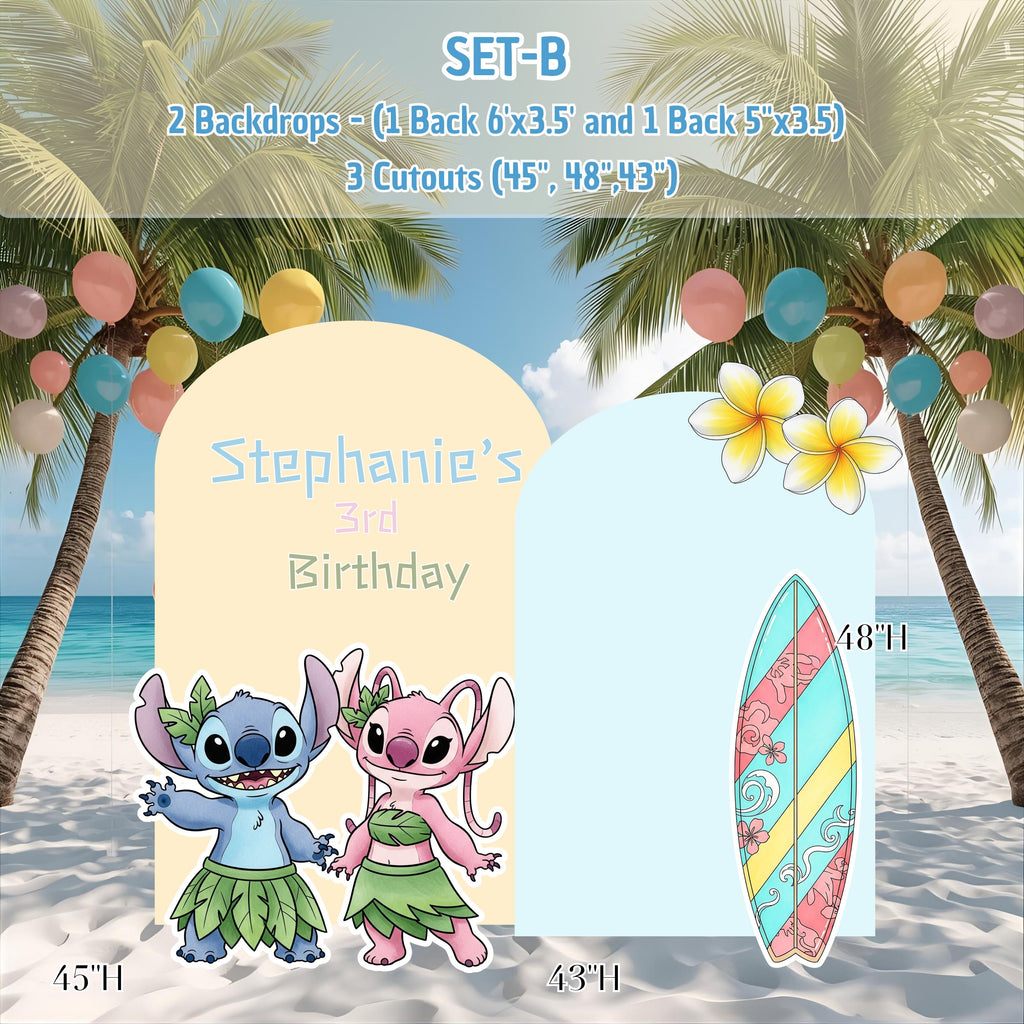 Tropical Birthday Party Backdrop | Custom Hawaiian Cutouts