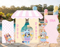 Blue Puppy Pool Party Backdrop & Cutouts | Summer Kids Birthday Decorations