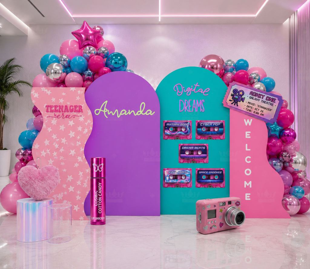 Personalized Teen Birthday Backdrop & Photo Booth | Girly 13th Birthday Party Decorations