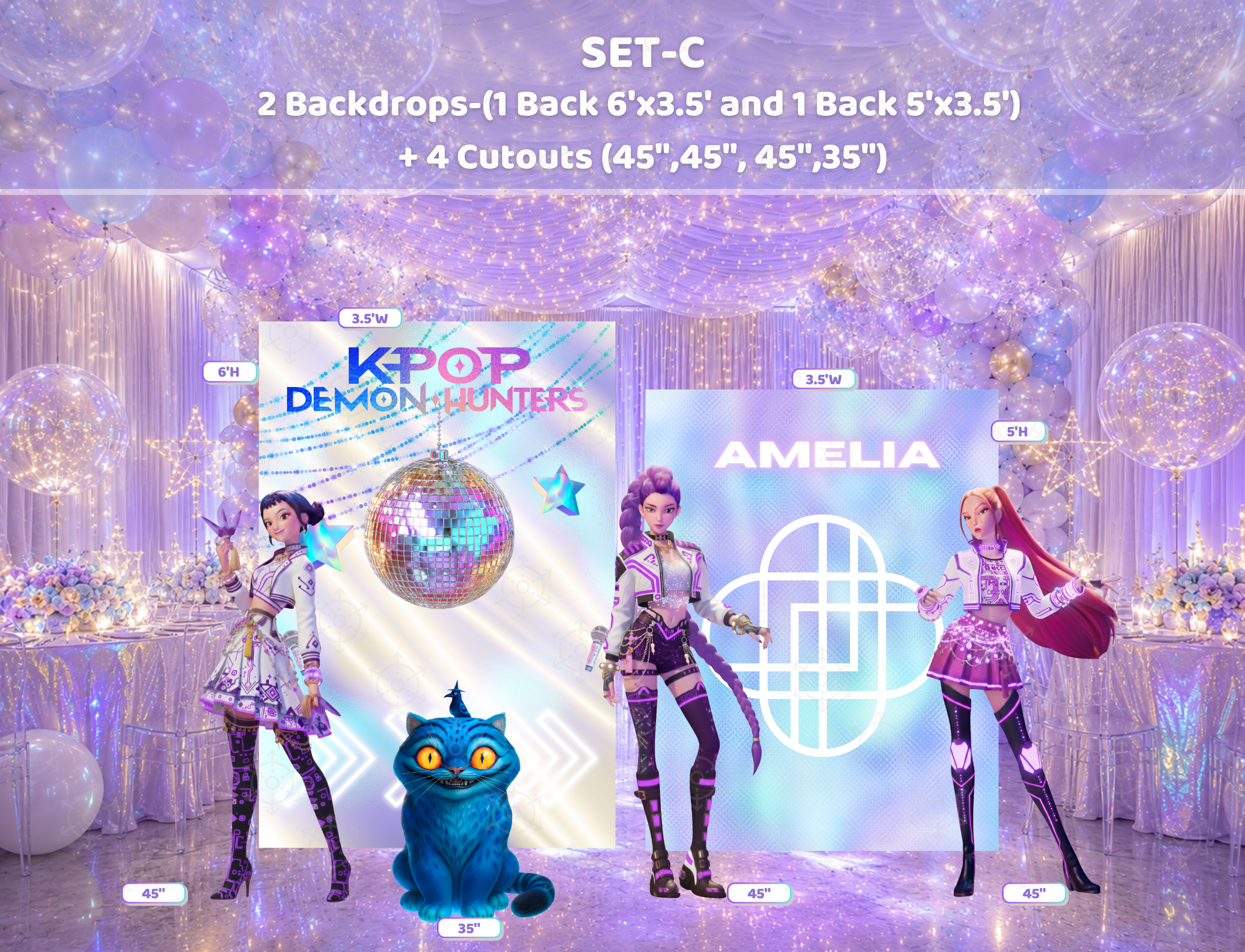Teen Idol Concert Party Backdrop & Standee Cutouts | Personalized Birthday Decorations