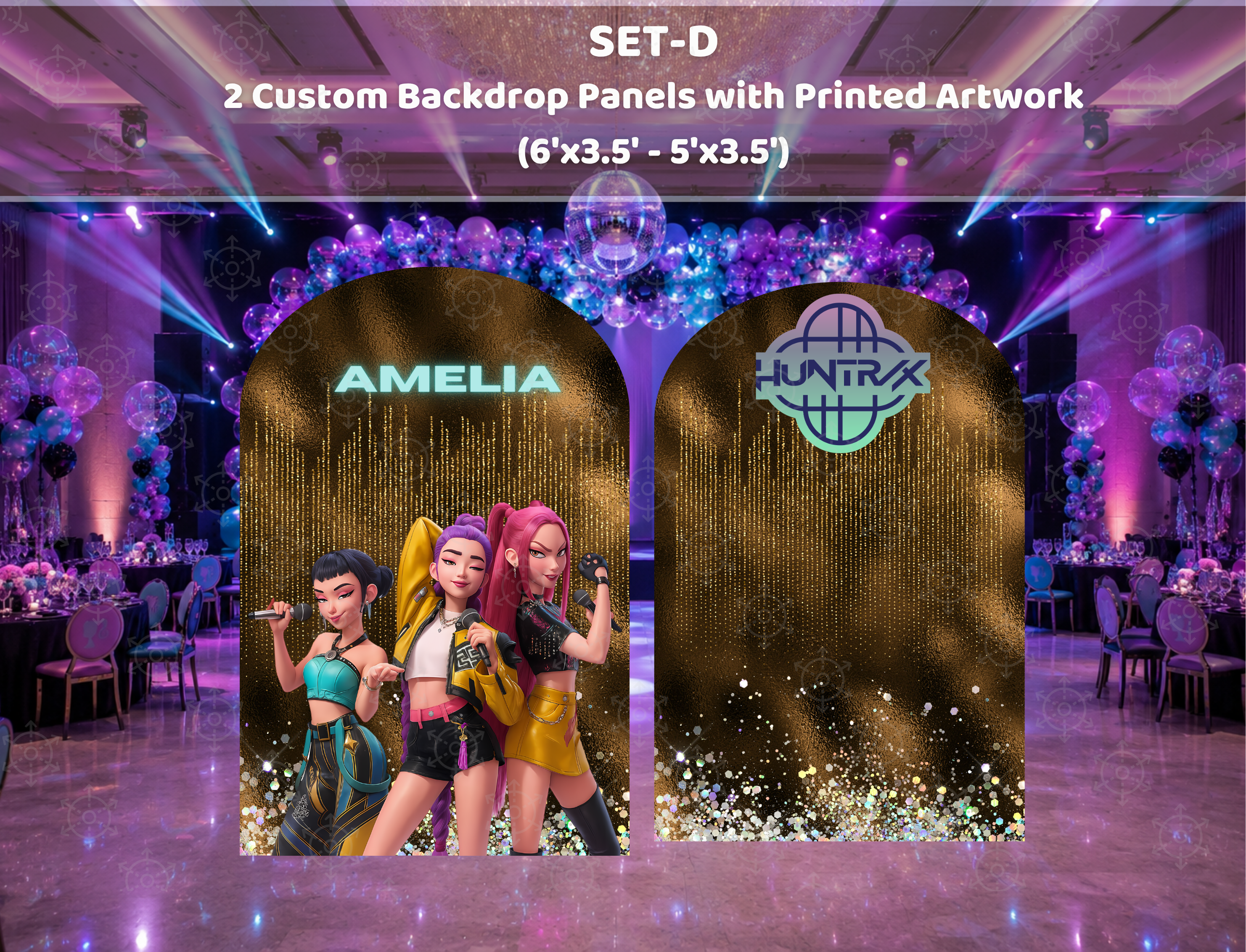 Teen Idol Concert Party Backdrop & Standee Cutouts | Personalized Birthday Decorations
