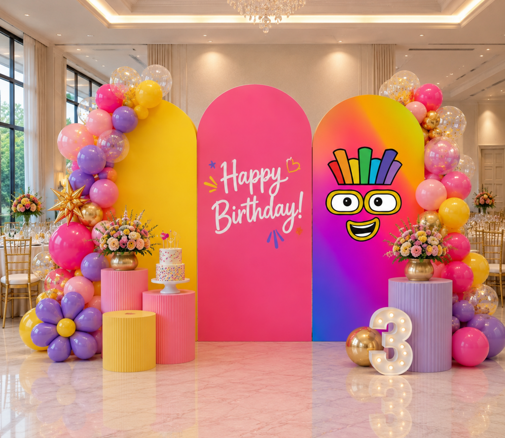 Numberblocks Birthday Backdrop & Cutouts | Personalized Kids Party Decorations