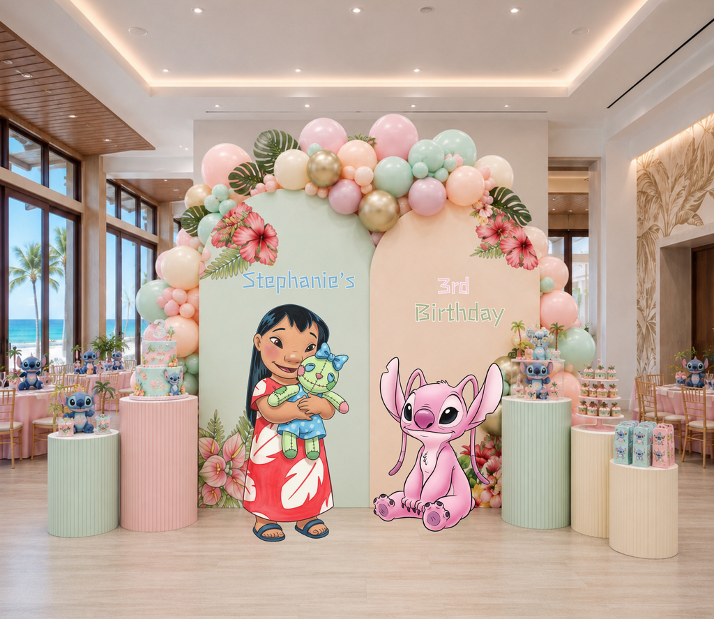 Tropical Birthday Party Backdrop | Custom Hawaiian Cutouts