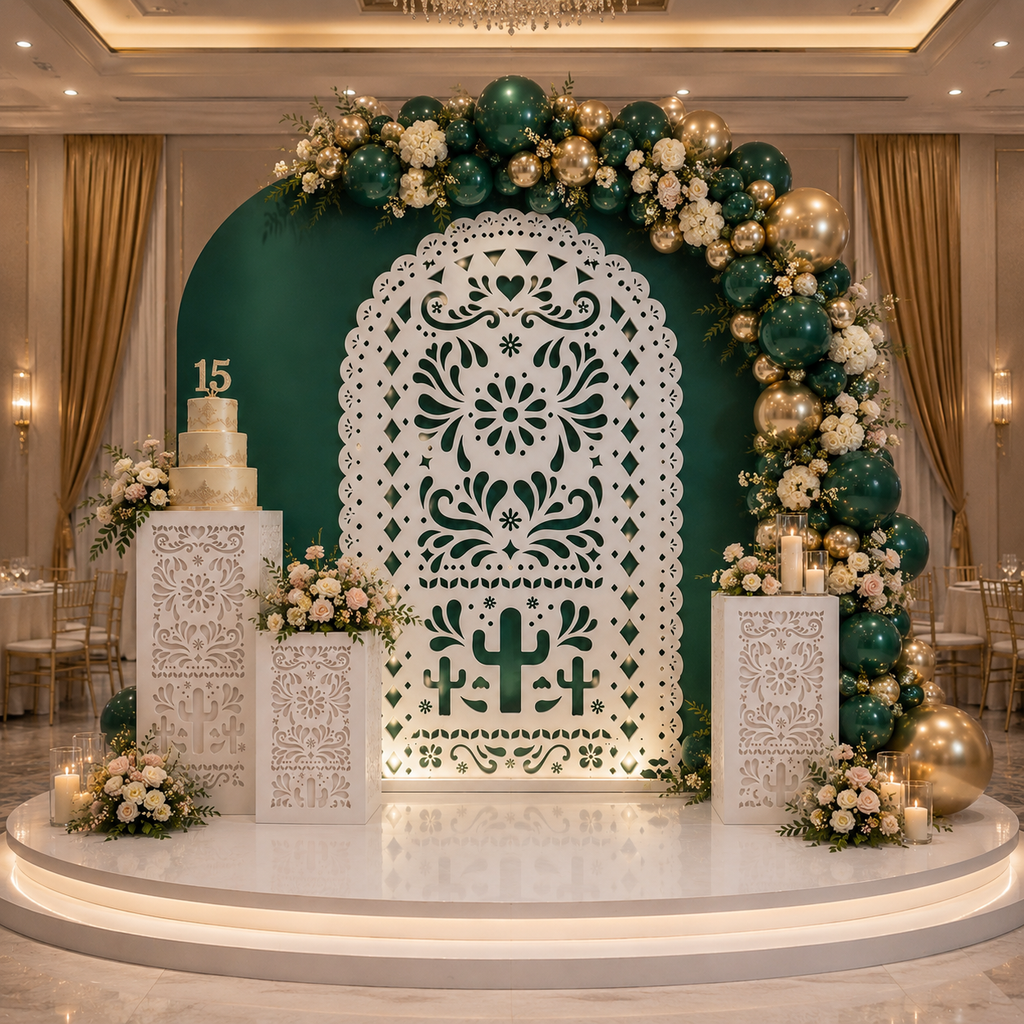 Custom Mexican Papel Picado Backdrop | Personalized Event & Party Decorations