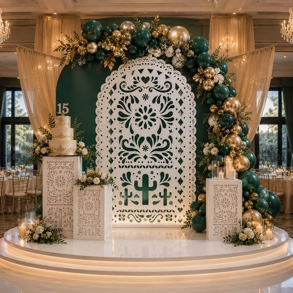 Custom Mexican Papel Picado Backdrop | Personalized Event & Party Decorations