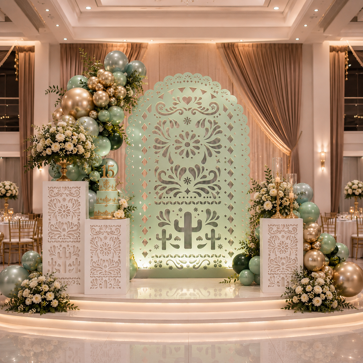 Custom Mexican Papel Picado Backdrop | Personalized Event & Party Decorations