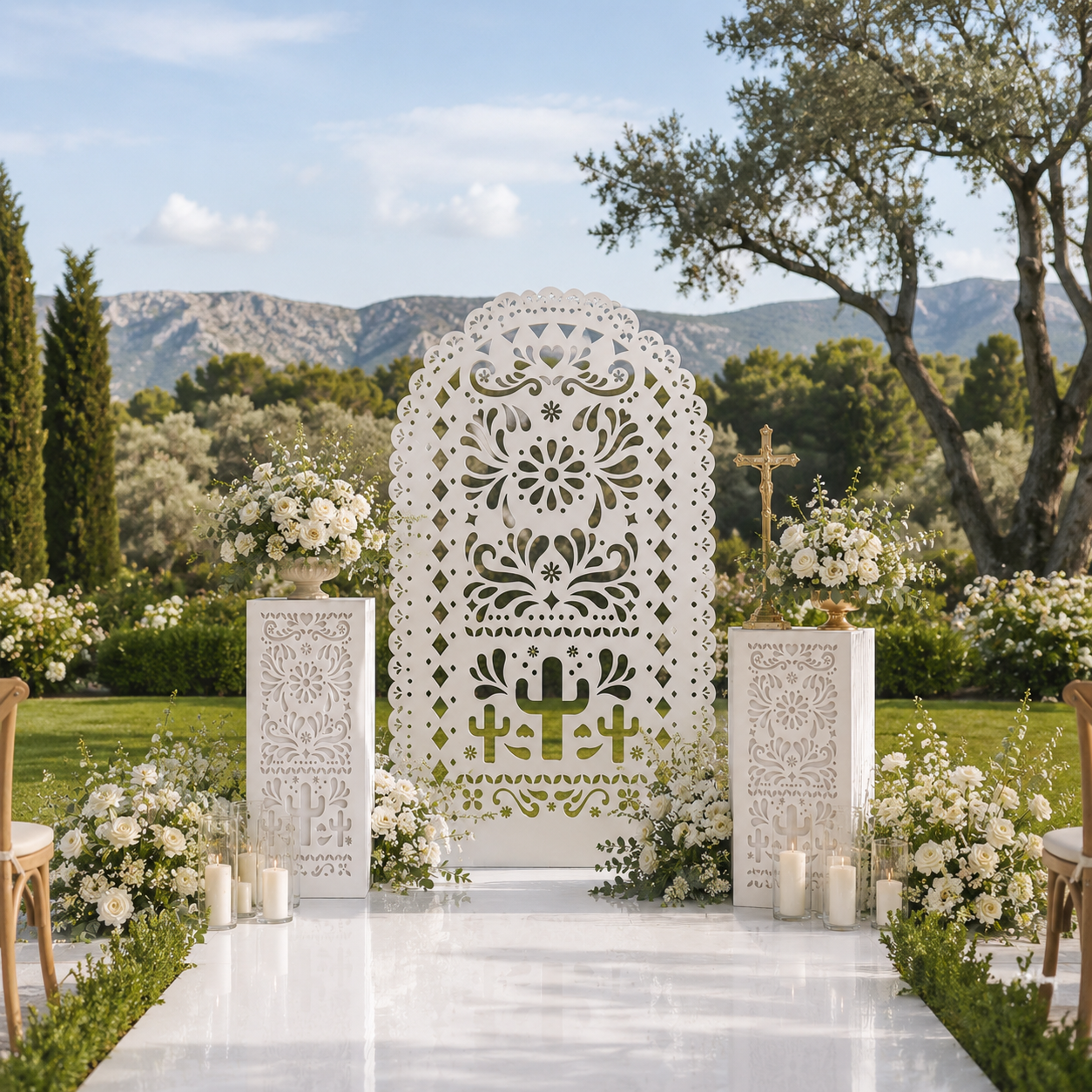 Custom Mexican Papel Picado Backdrop | Personalized Event & Party Decorations
