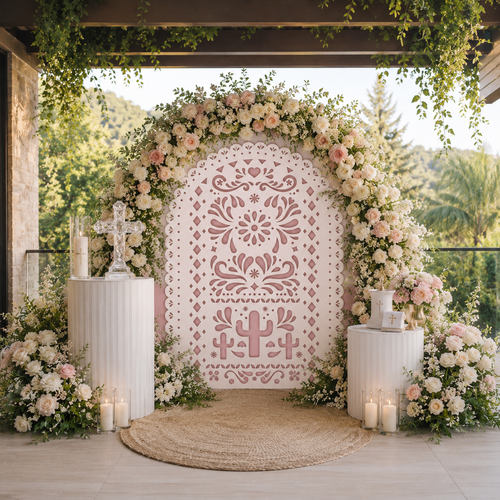Custom Mexican Papel Picado Backdrop | Personalized Event & Party Decorations