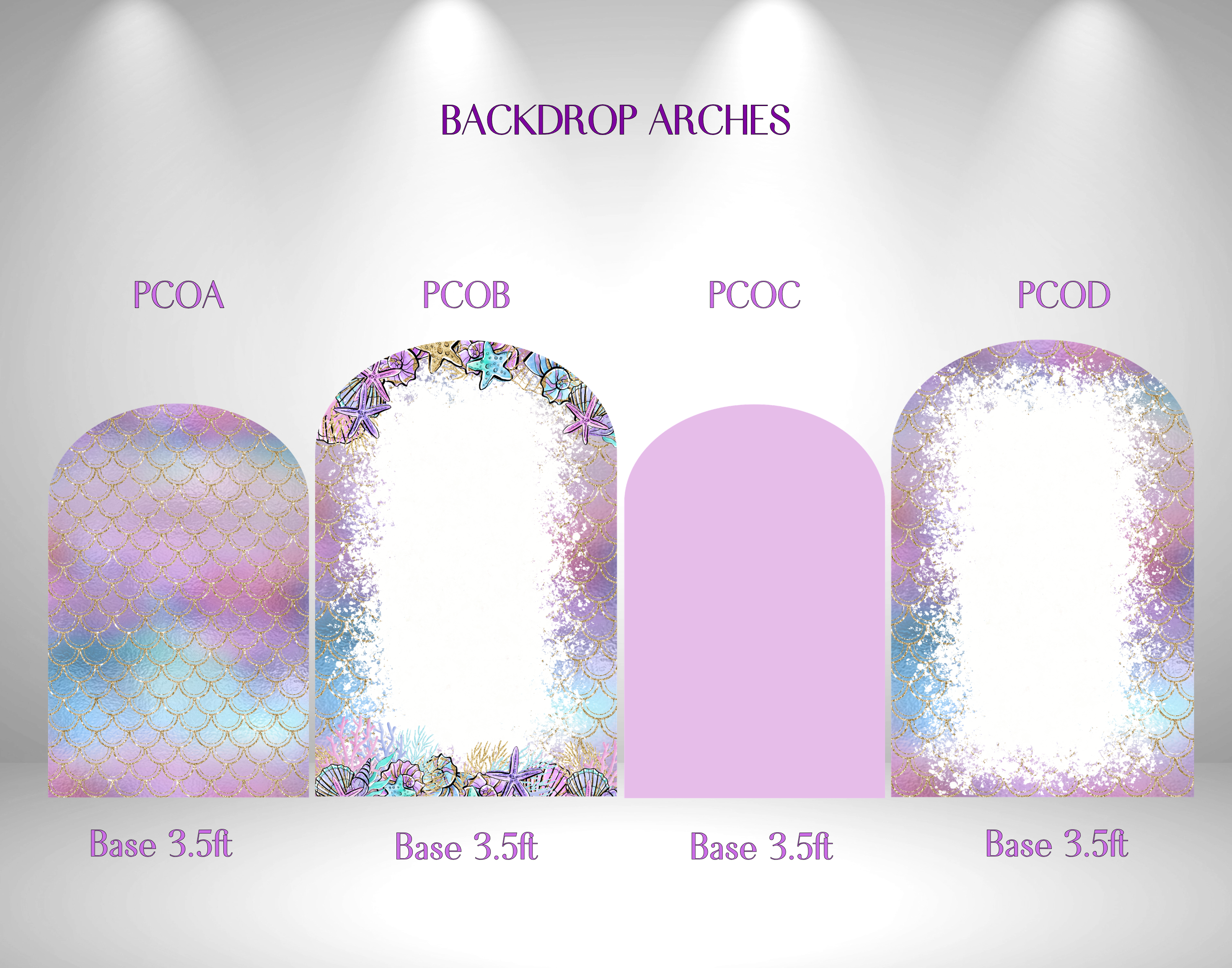 Mermaid Birthday Backdrop Set: Under The Sea Party Decor, Photo Booth Props