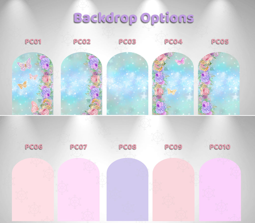 Custom Princess-Inspired Birthday Backdrop & Cutouts | Floral Fairy Party Decorations