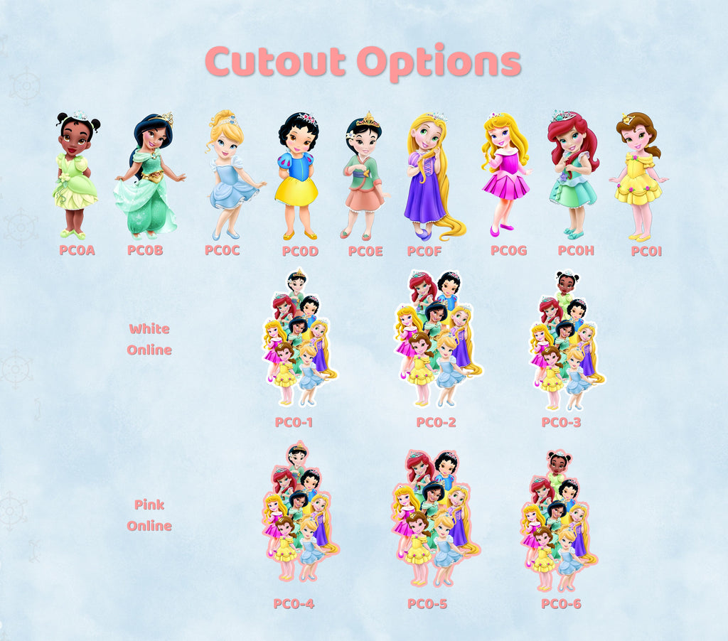 Royal Princess Birthday Backdrop & Cutouts | Personalized Pastel Princess Party Decorations