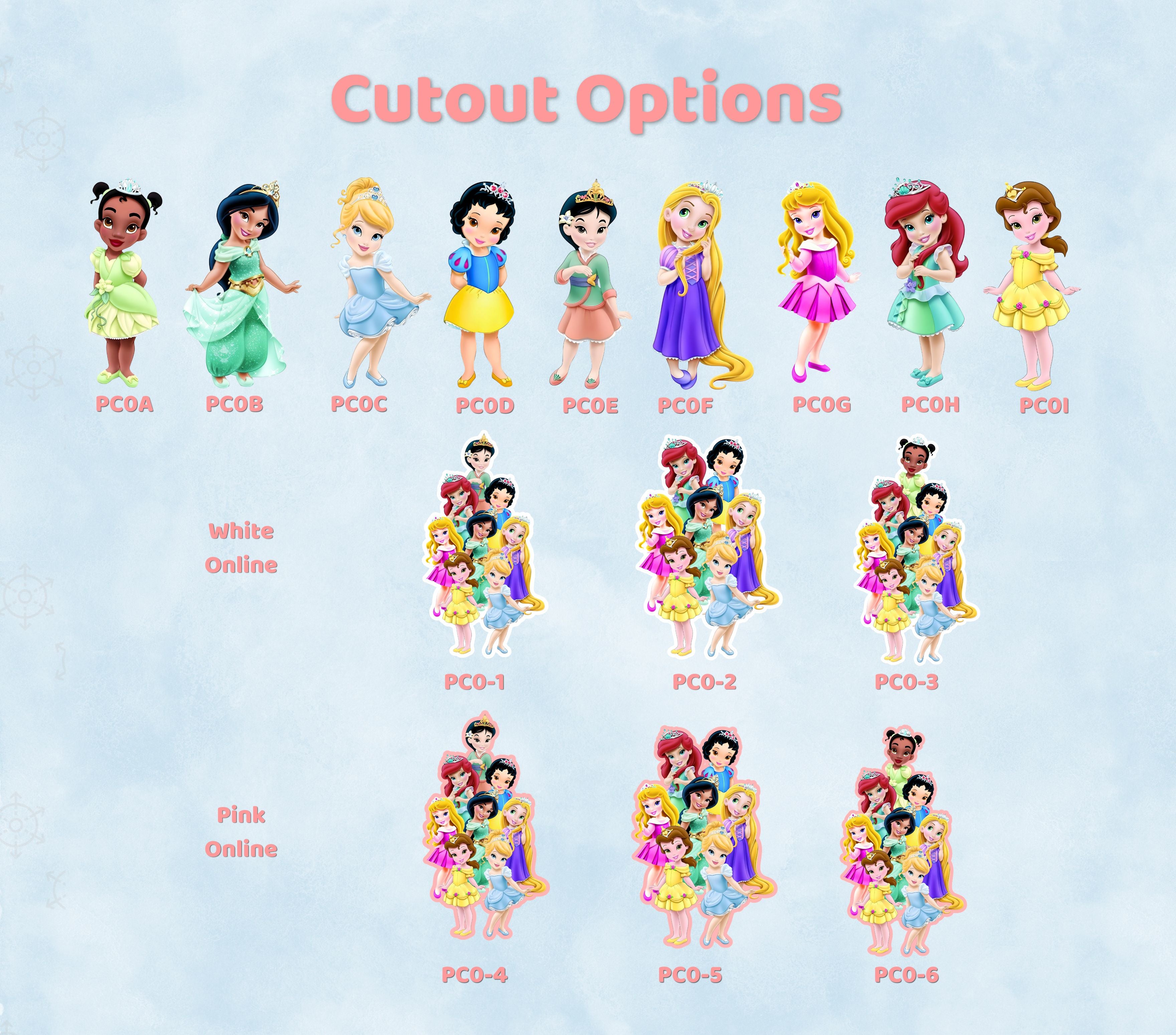 Royal Princess Birthday Backdrop & Cutouts | Personalized Pastel Princess Party Decorations