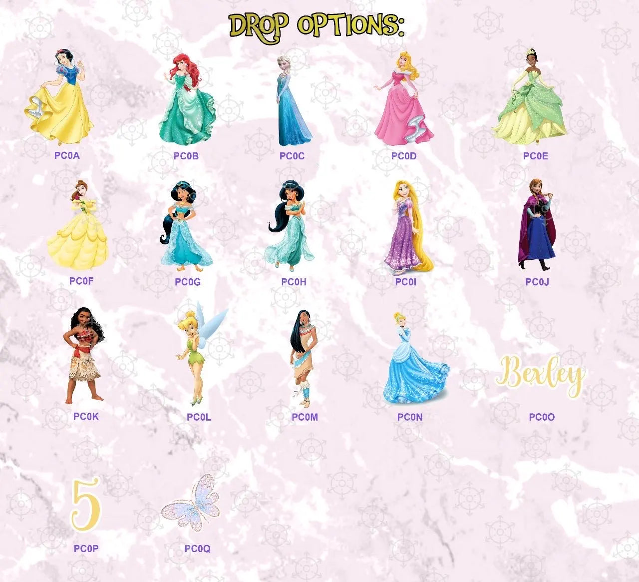 Custom Princess-Inspired Birthday Backdrop & Cutouts | Floral Fairy Party Decorations