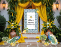Personalized Italian Lemon Party Decorations | Mediterranean Birthday Backdrop & Cutouts | Blue Tile Amalfi Coast Event Decor (Copy)