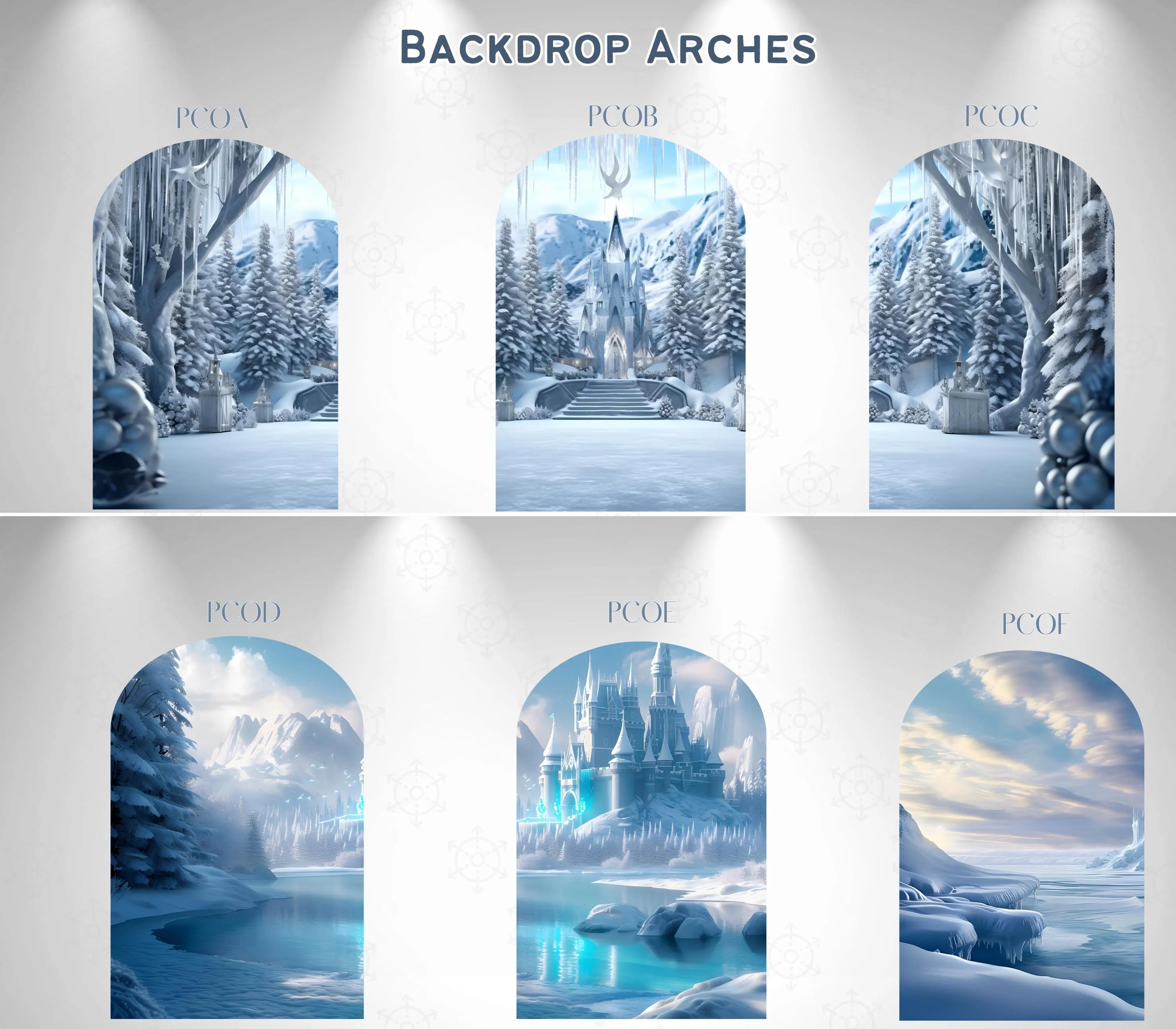 Personalized Ice Princess Birthday Backdrop & Cutouts | Winter Wonderland Party Decorations