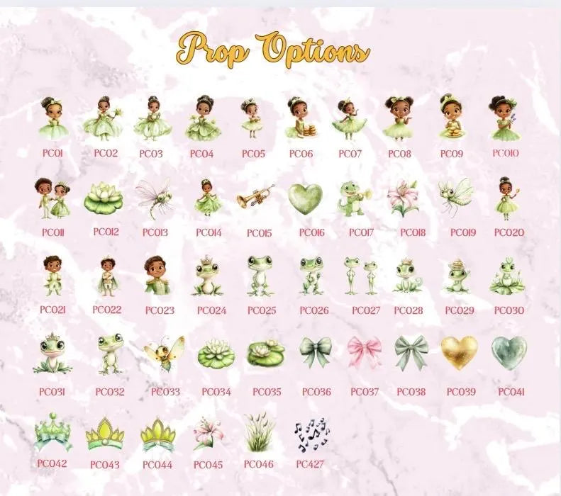 Personalized Frog Princess Birthday Backdrop & Cutouts | Fairytale Party Decor