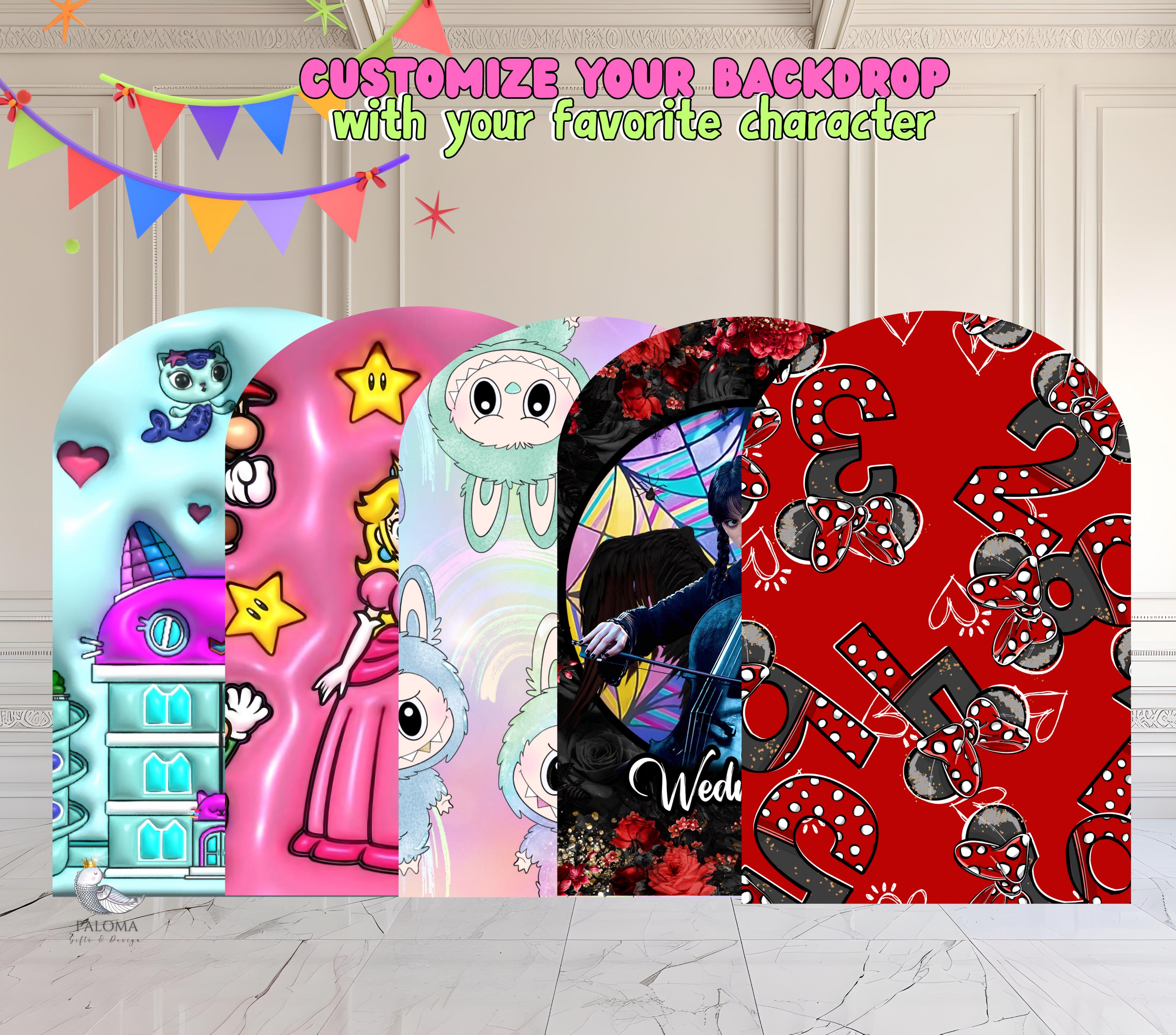 Custom Character Party Decorations | Personalized Birthday Backdrop & Standee Cutouts | Kids Birthday Party Decor(Copy)