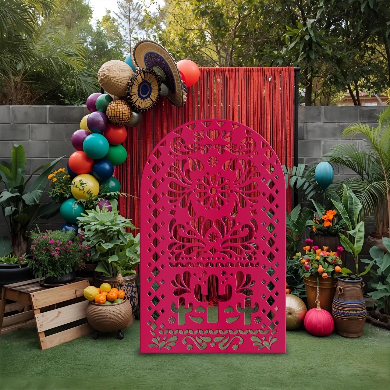 Custom Mexican Fiesta Party Decorations | Personalized Papel Picado Backdrop | Cielito Lindo Birthday Decor | Fiesta Photo Backdrop | Cinco de Mayo Party(Copy)