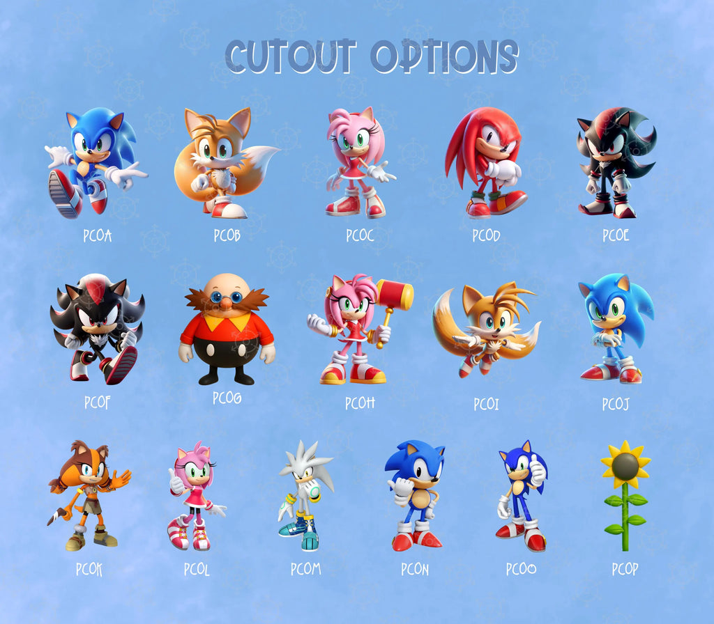Custom Fast Blue Hedgehog Birthday Backdrop & Cutouts | Personalized Video Game Party Decorations