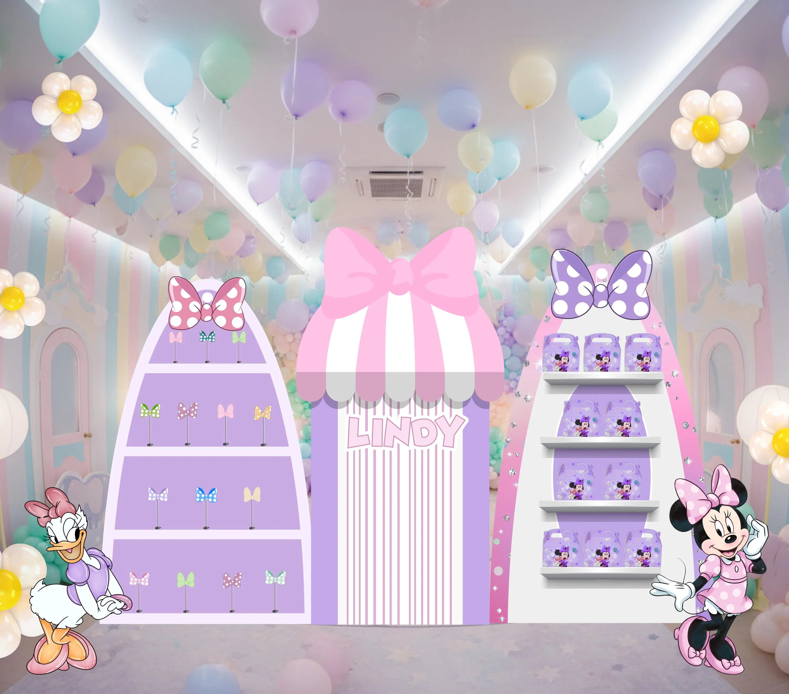 Custom Boutique Bow Party Decorations | Personalized Birthday Backdrop & Cutout Set (Copy)