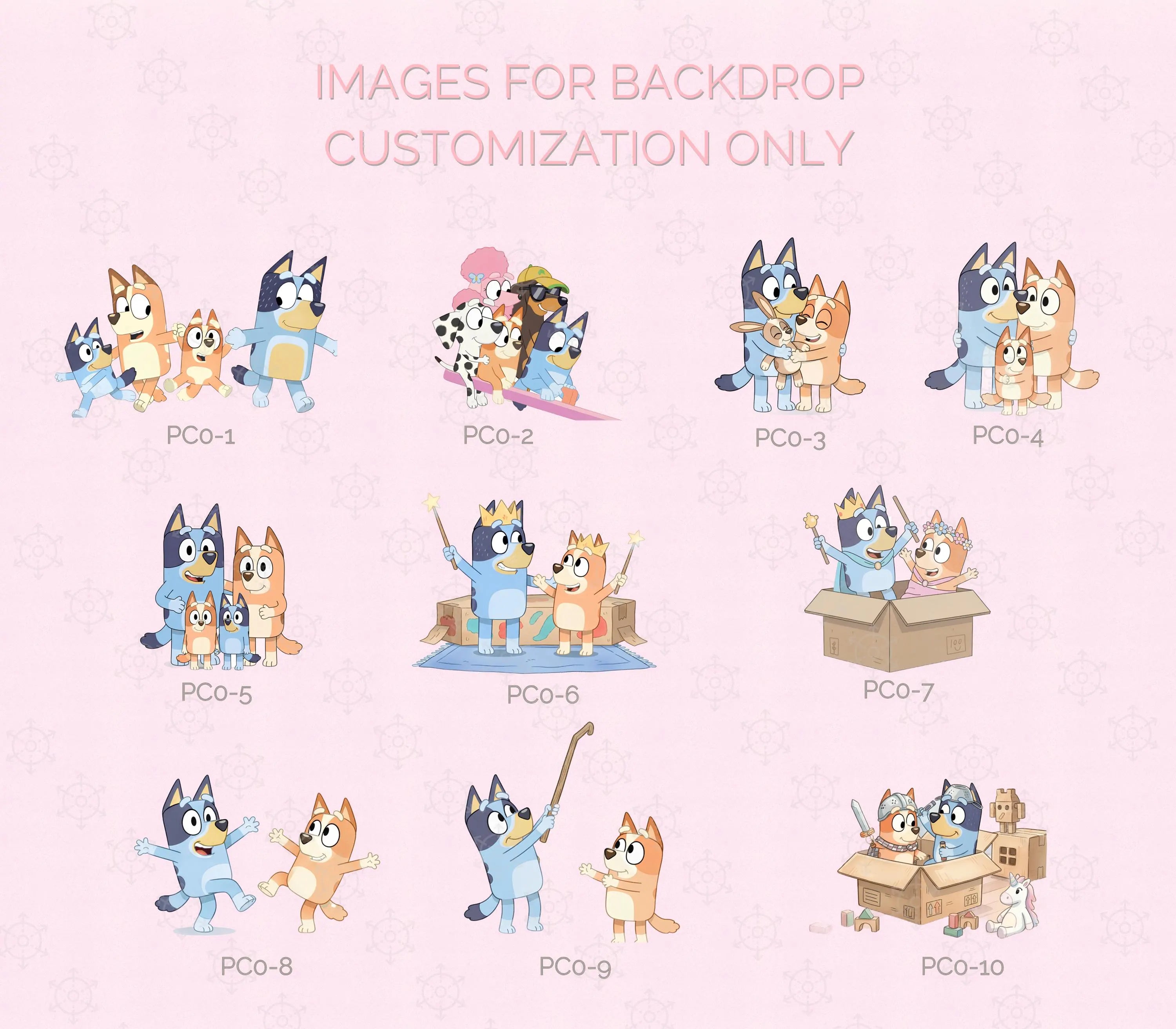 Personalized Puppy Family Party Decorations | First Birthday Backdrop & Character Cutouts (Copy)