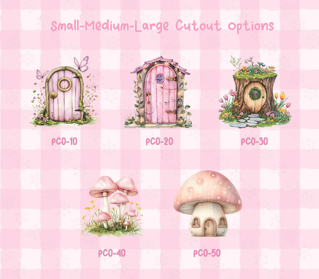 Magical Fairy Garden Birthday Backdrop & Cutouts | Personalized Fairy Party Decorations