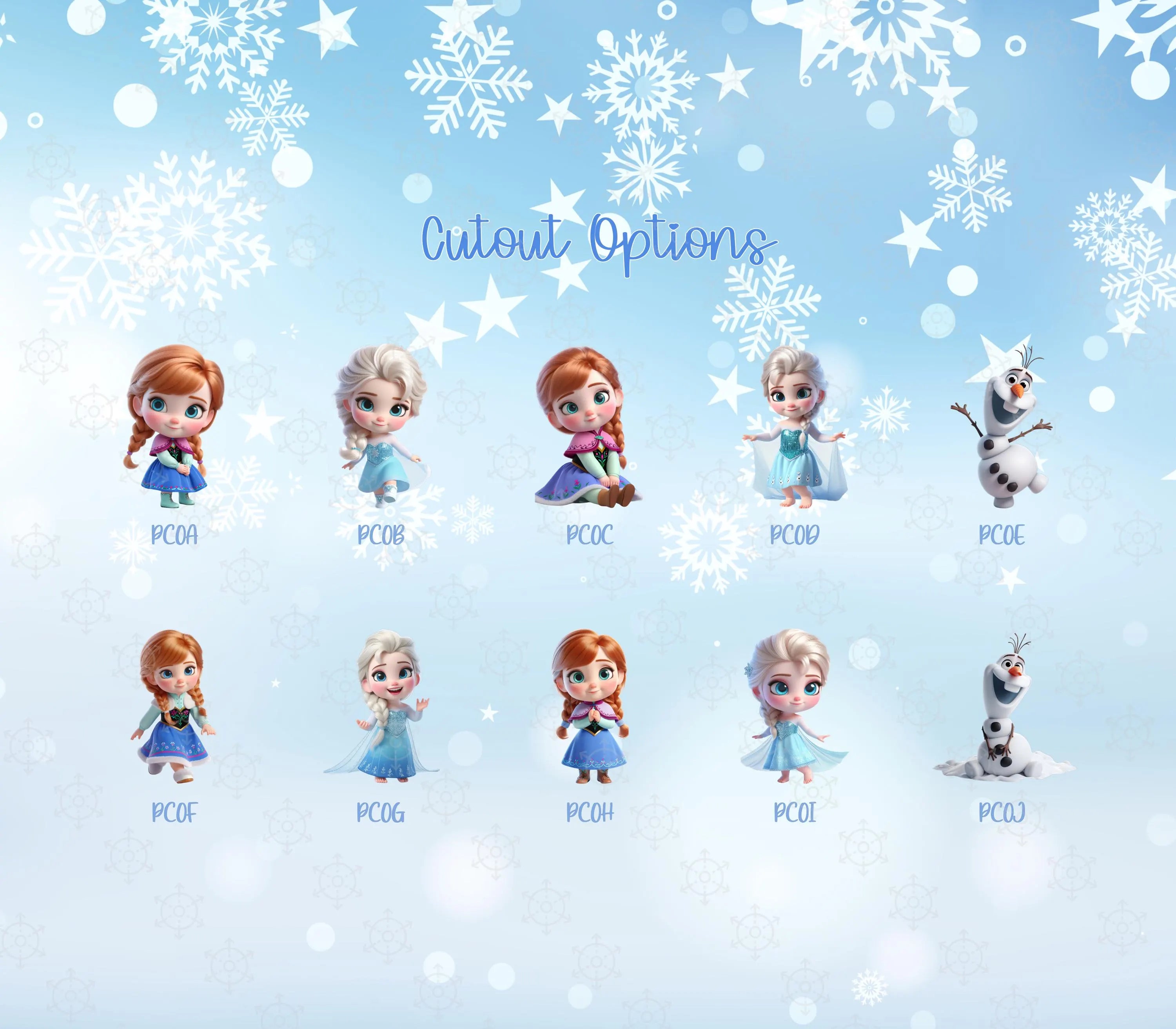 Baby Ice Princess Birthday Backdrop & Cutouts | Cute Winter Princess Party Decorations