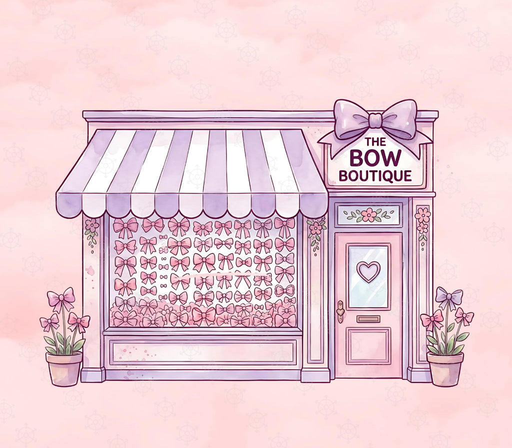 Custom Boutique Bow Party Decorations | Personalized Birthday Backdrop & Cutout Set (Copy)