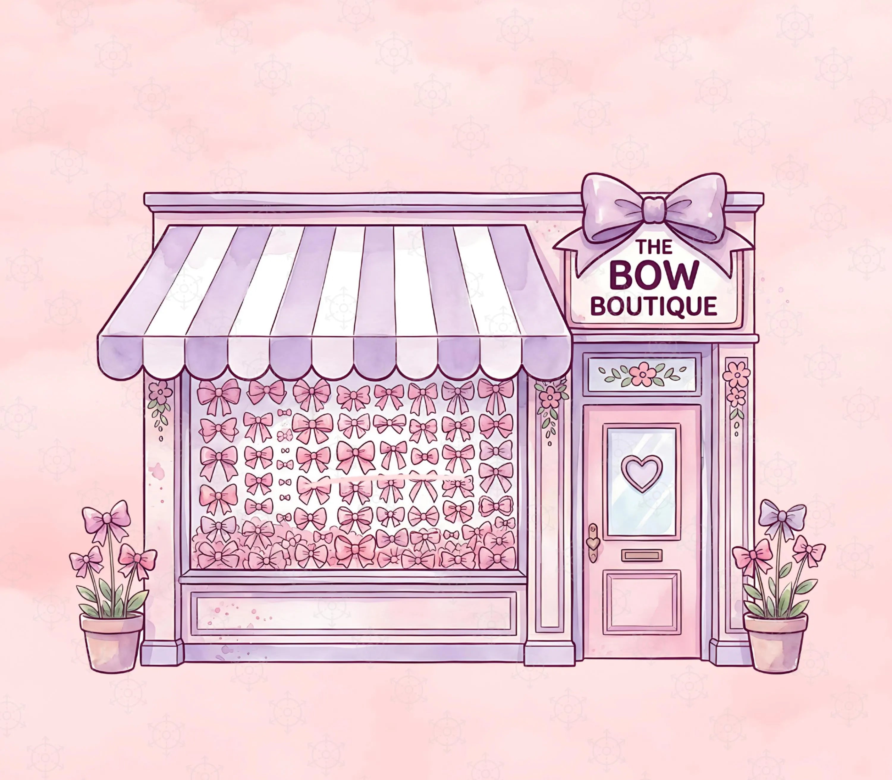 Custom Boutique Bow Party Decorations | Personalized Birthday Backdrop & Cutout Set (Copy)