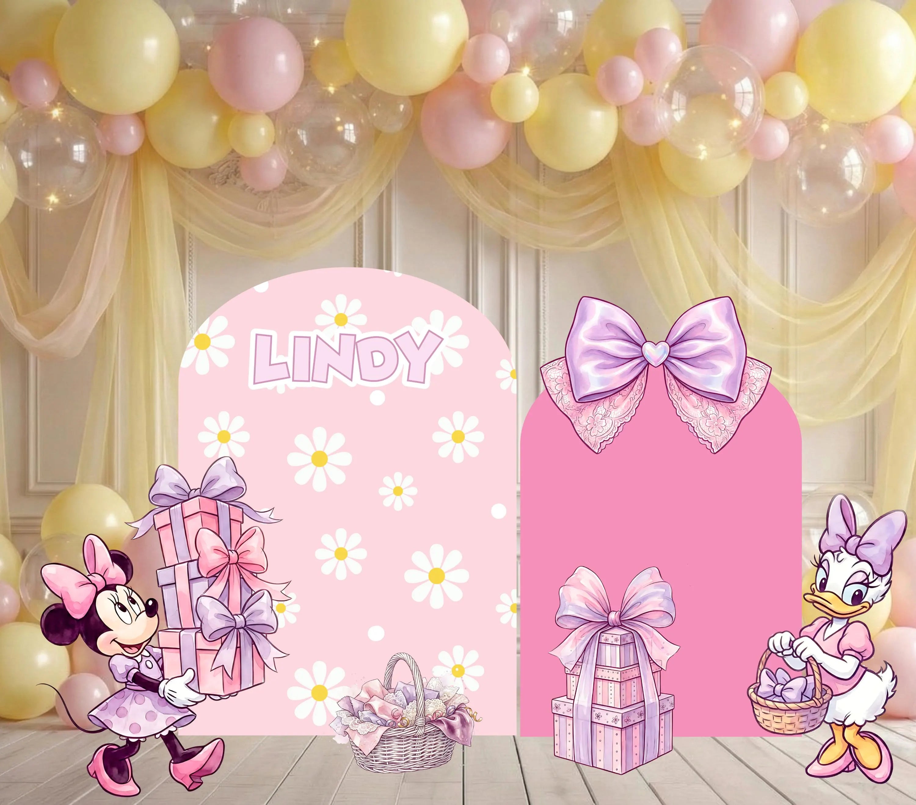 Custom Boutique Bow Party Decorations | Personalized Birthday Backdrop & Cutout Set (Copy)