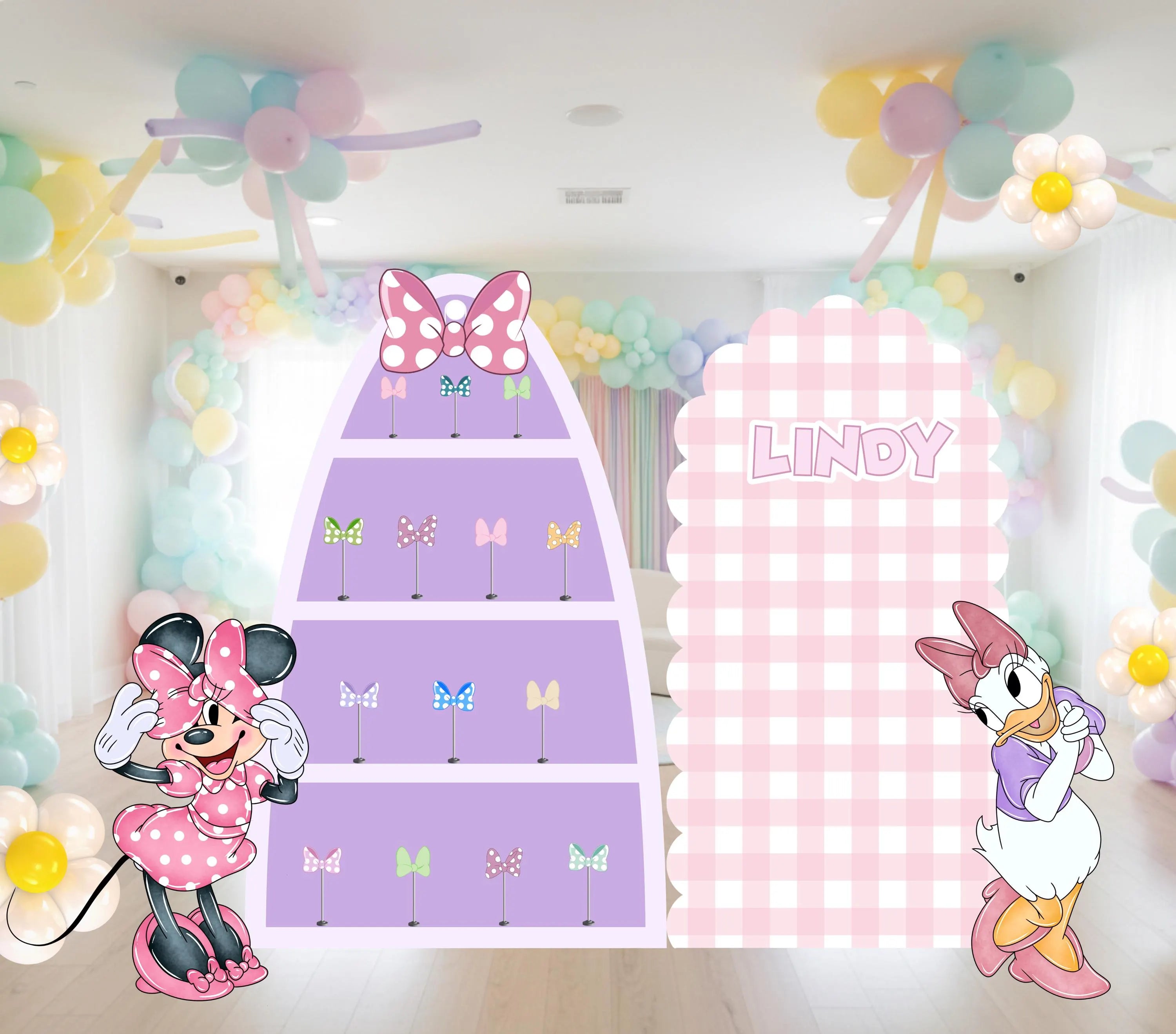 Custom Boutique Bow Party Decorations | Personalized Birthday Backdrop & Cutout Set (Copy)