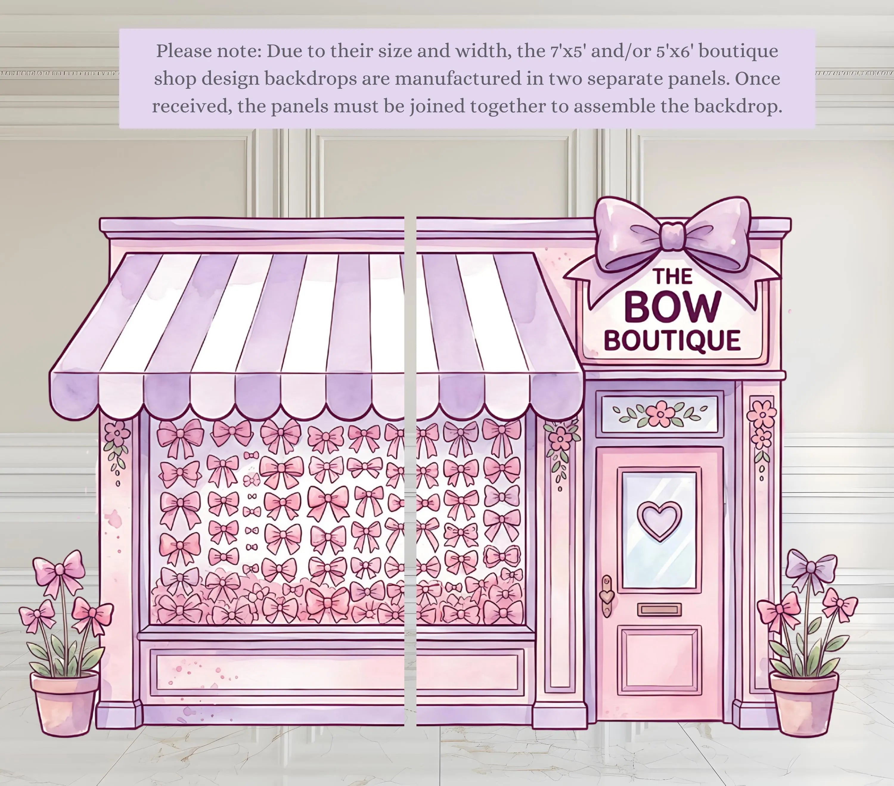 Custom Boutique Bow Party Decorations | Personalized Birthday Backdrop & Cutout Set (Copy)