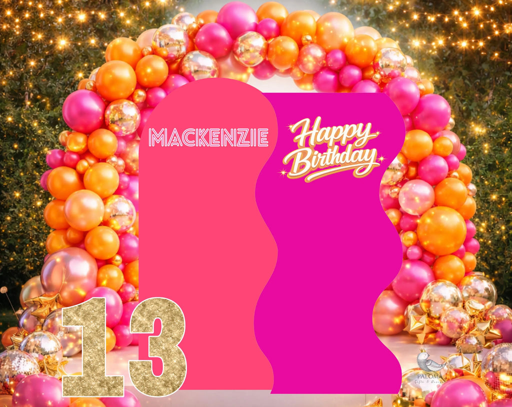 Personalized Birthday Decorations | Modern Backdrop Panels for Any Age | Custom Party Decor | Milestone Birthday Celebration (Copy)