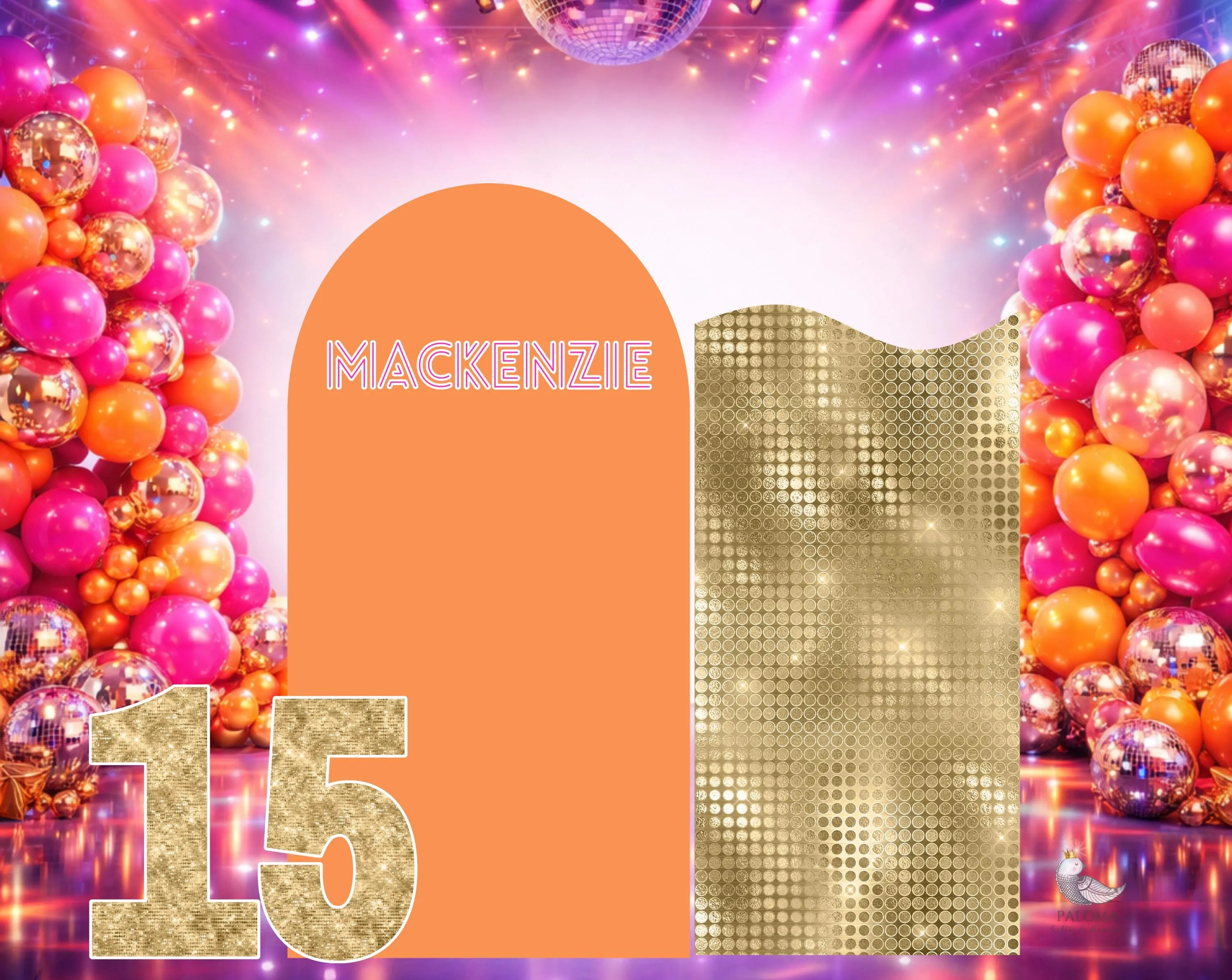 Personalized Birthday Decorations | Modern Backdrop Panels for Any Age | Custom Party Decor | Milestone Birthday Celebration (Copy)