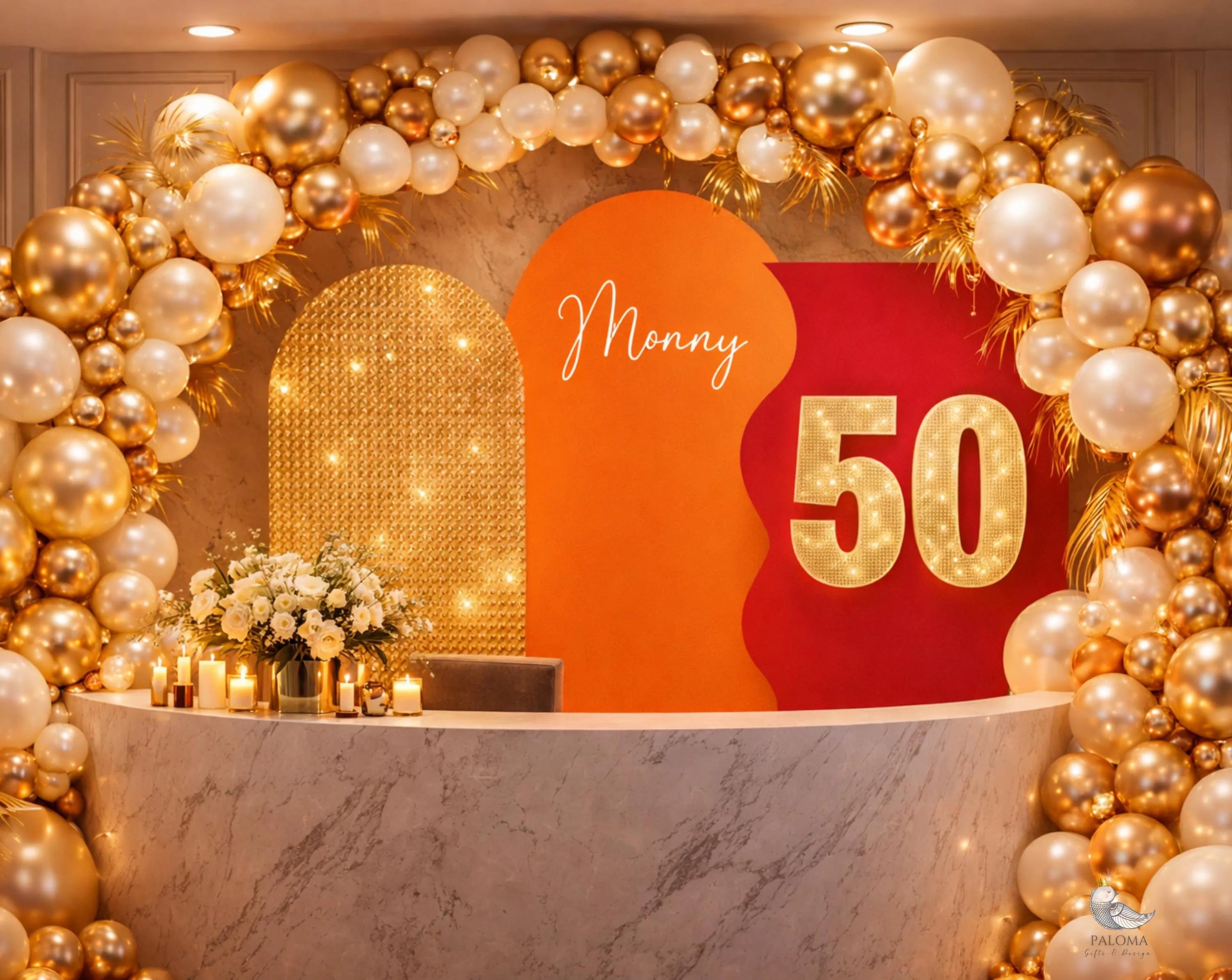 Personalized Birthday Decorations | Modern Backdrop Panels for Any Age | Custom Party Decor | Milestone Birthday Celebration (Copy)