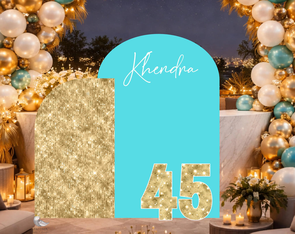 Personalized Birthday Decorations | Modern Backdrop Panels for Any Age | Custom Party Decor | Milestone Birthday Celebration (Copy)