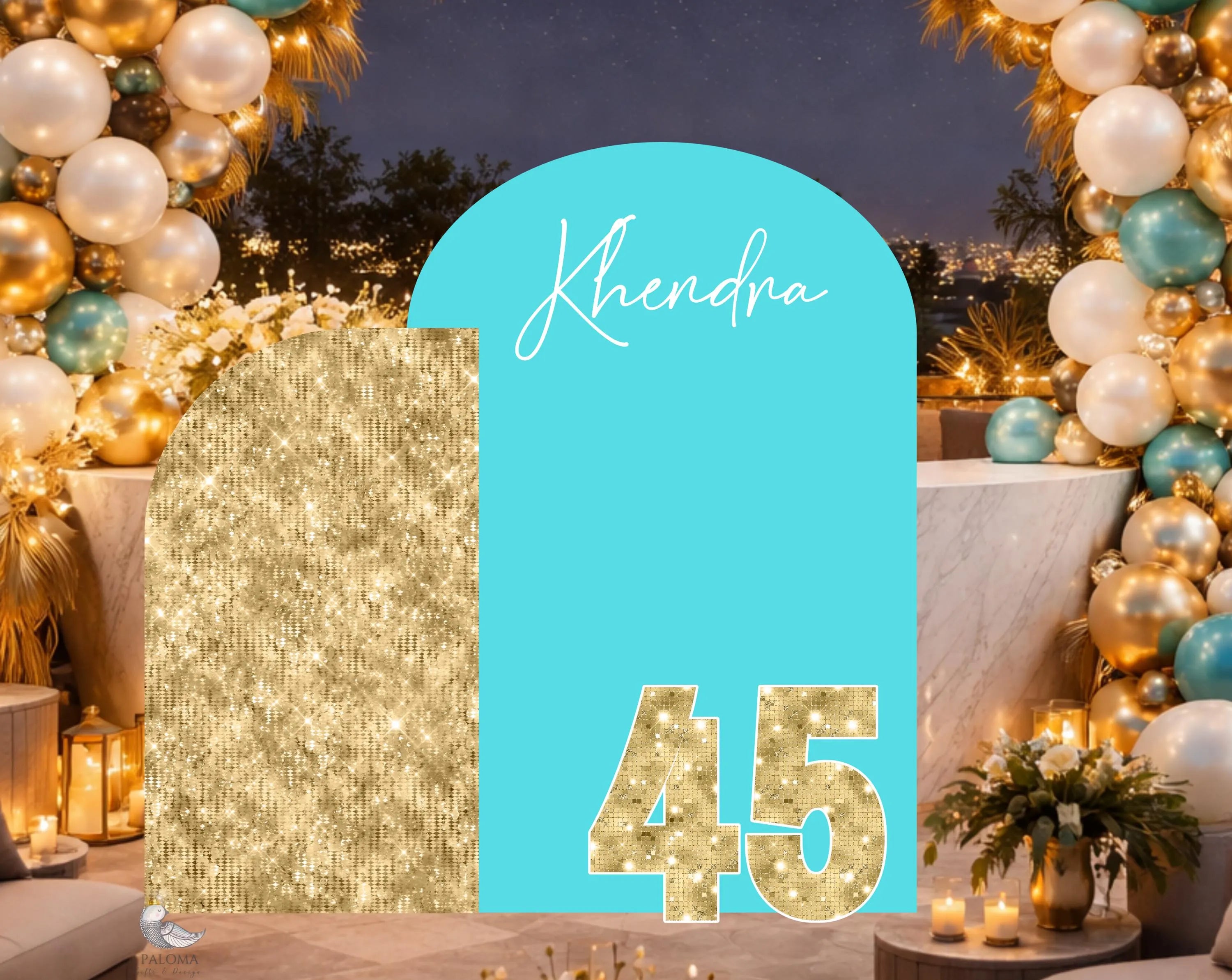 Personalized Birthday Decorations | Modern Backdrop Panels for Any Age | Custom Party Decor | Milestone Birthday Celebration (Copy)