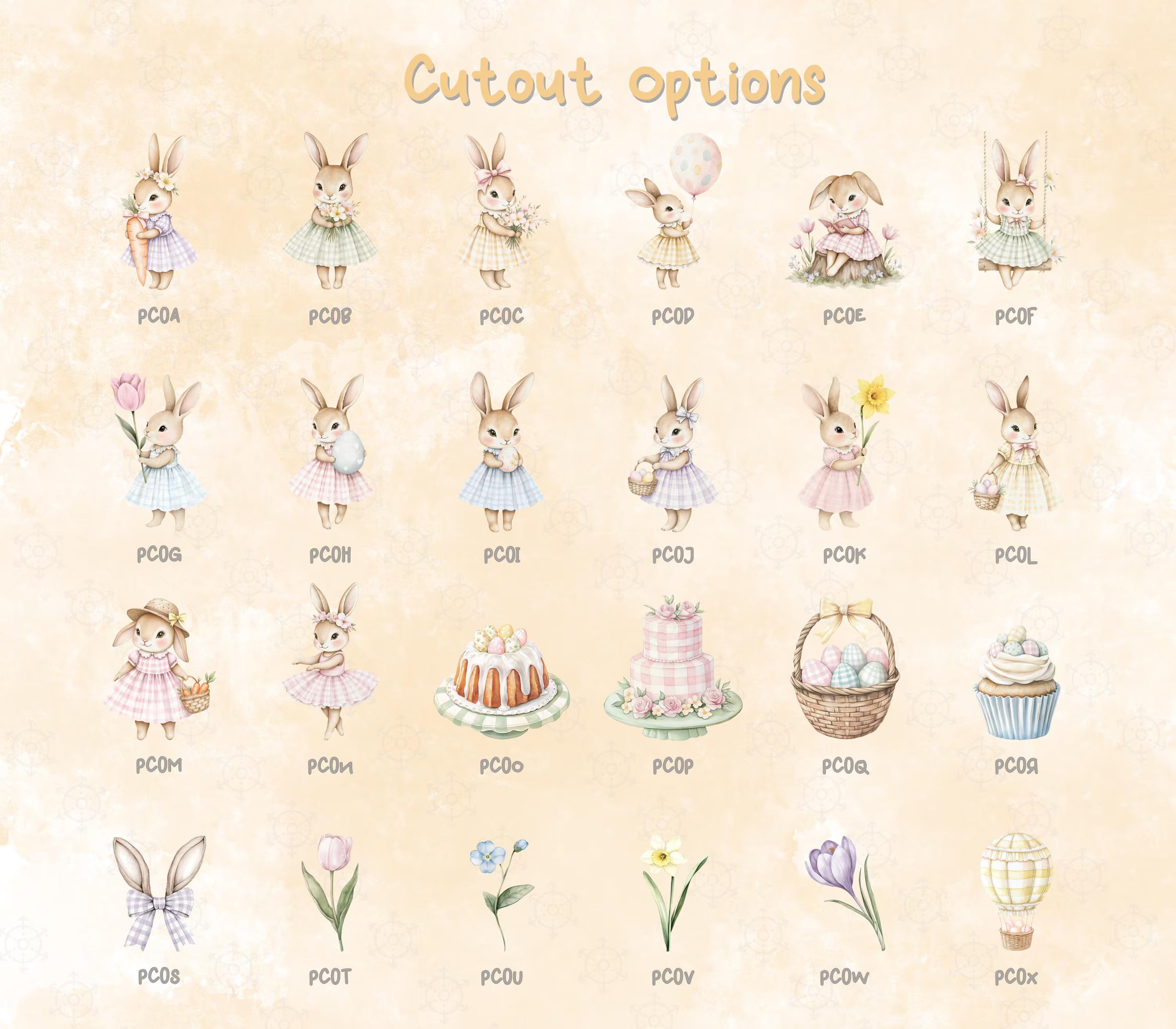Easter Bunny Birthday Backdrop & Cutouts | Personalized Spring Party Decorations